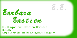barbara bastien business card